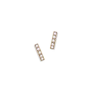 Charlotte Mini Pavé Studs | White Diamonds