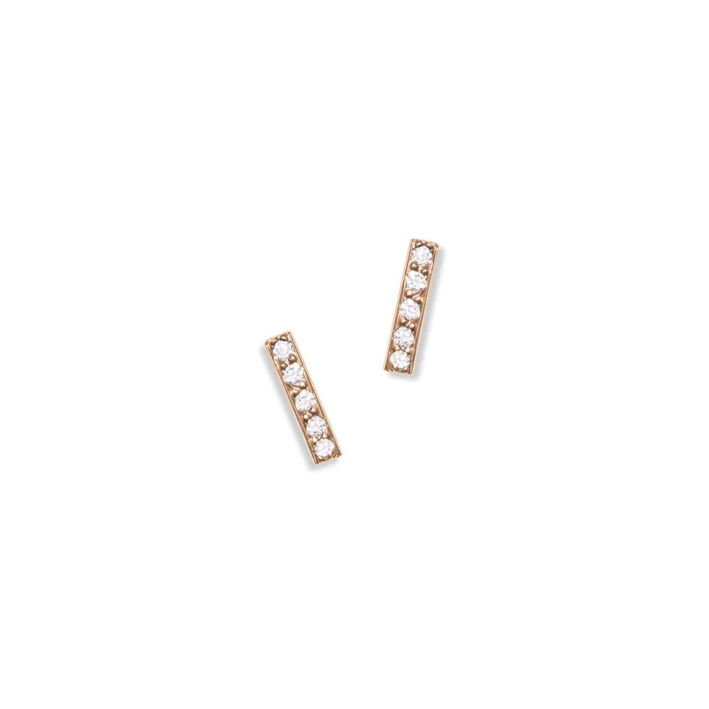Charlotte Mini Pavé Studs | White Diamonds