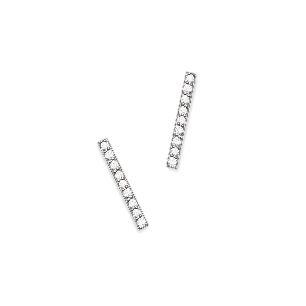 Charlotte Pavé Studs | White Diamonds