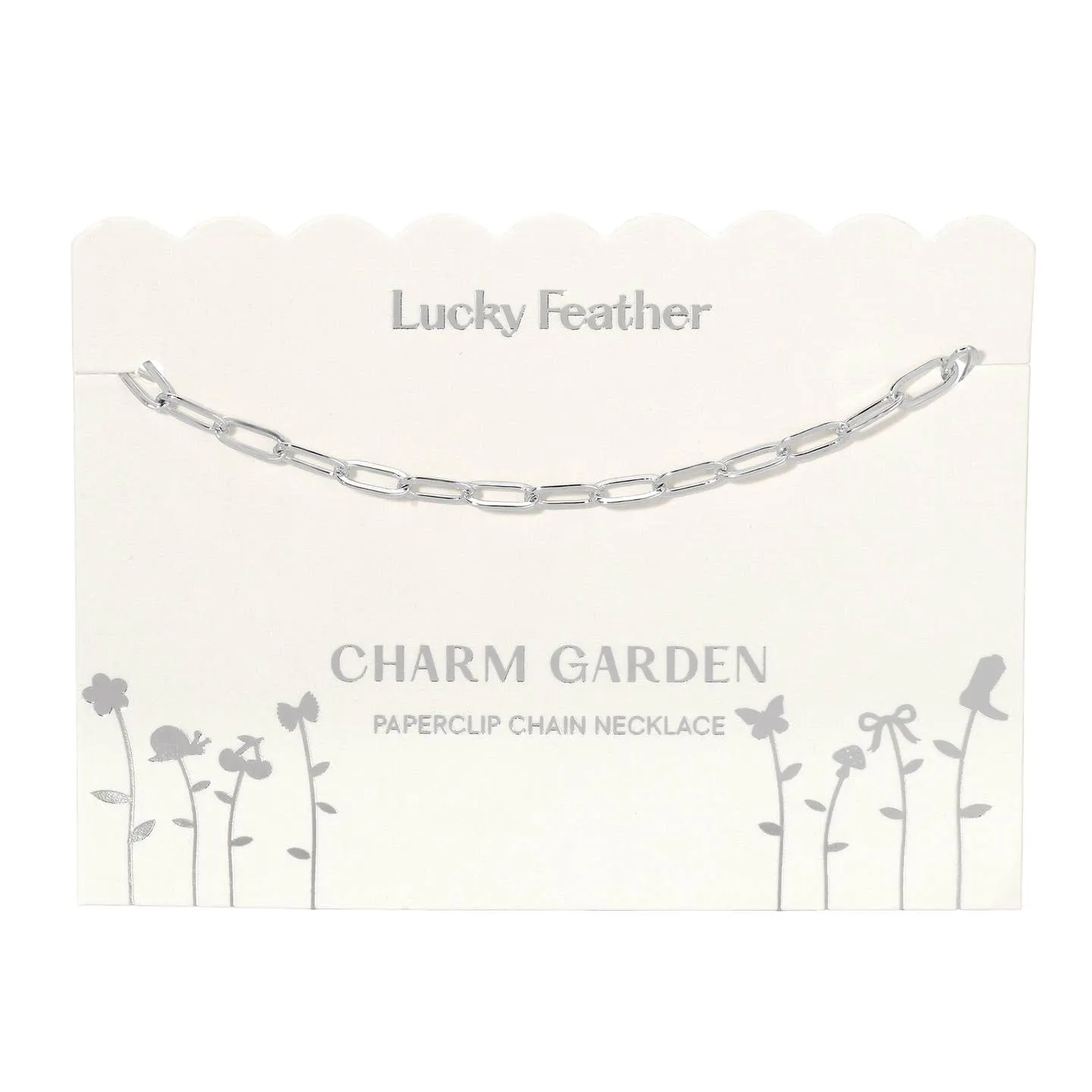 Charm Garden - Silver - Paperclip Chain (18-20 in)
