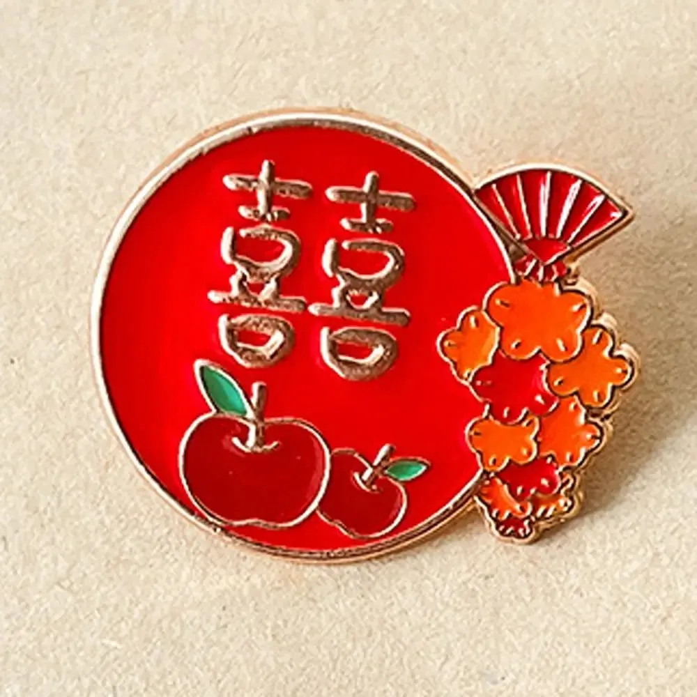 Chinese Style New Year Brooch Backpack Accessories Rich Luck Cartoon Pin Brooch Blessing Joyful 2024 Year Badge Dragon Year