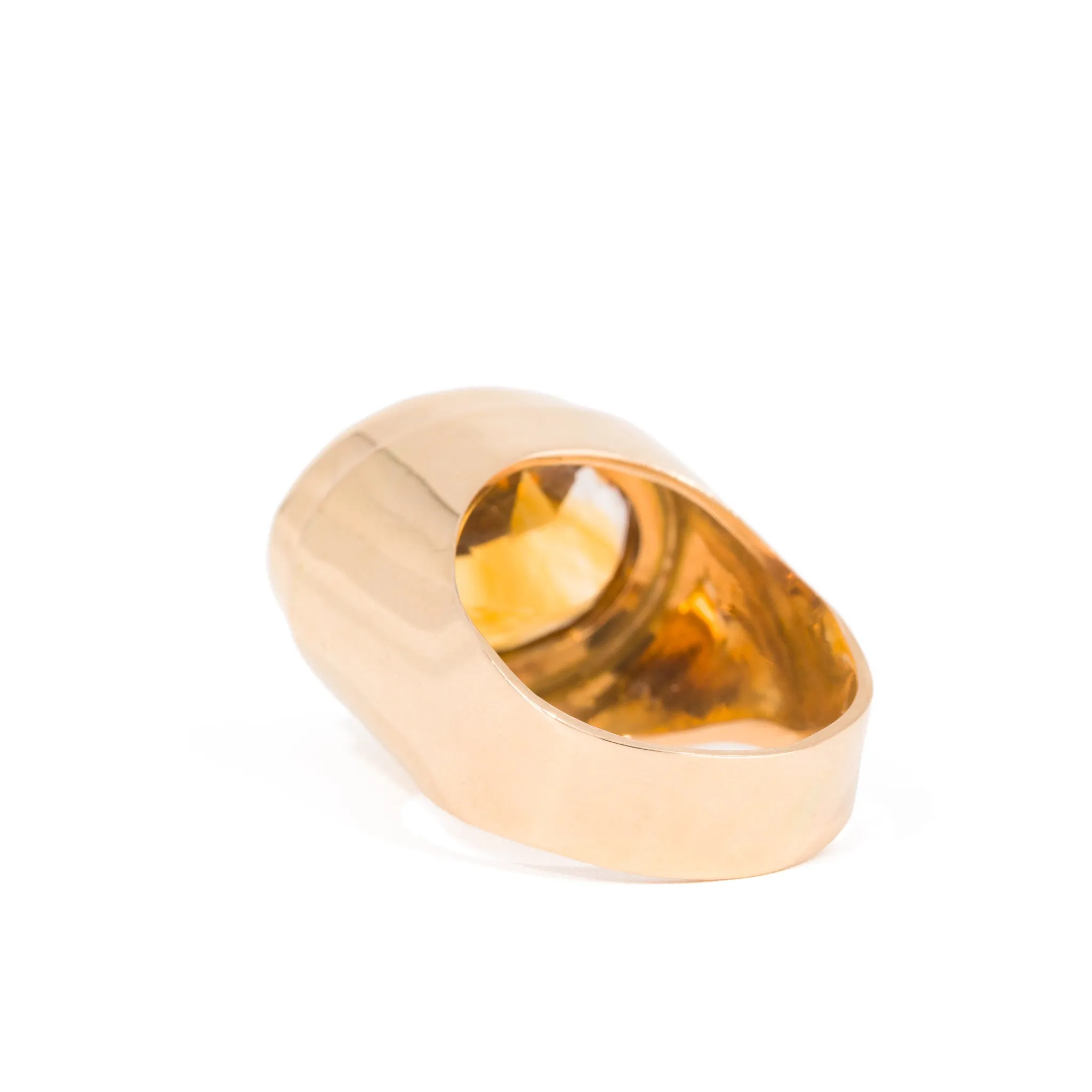 Citrine 14.95 Carat 14k Handcrafted Faceted Gemstone Ring