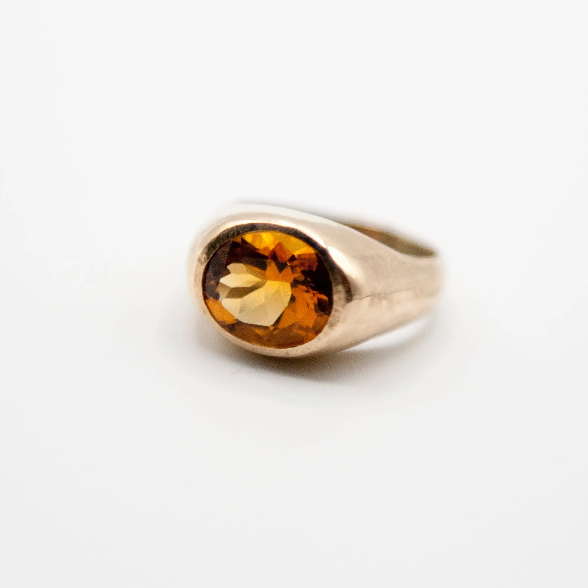 Citrine Signet Ring