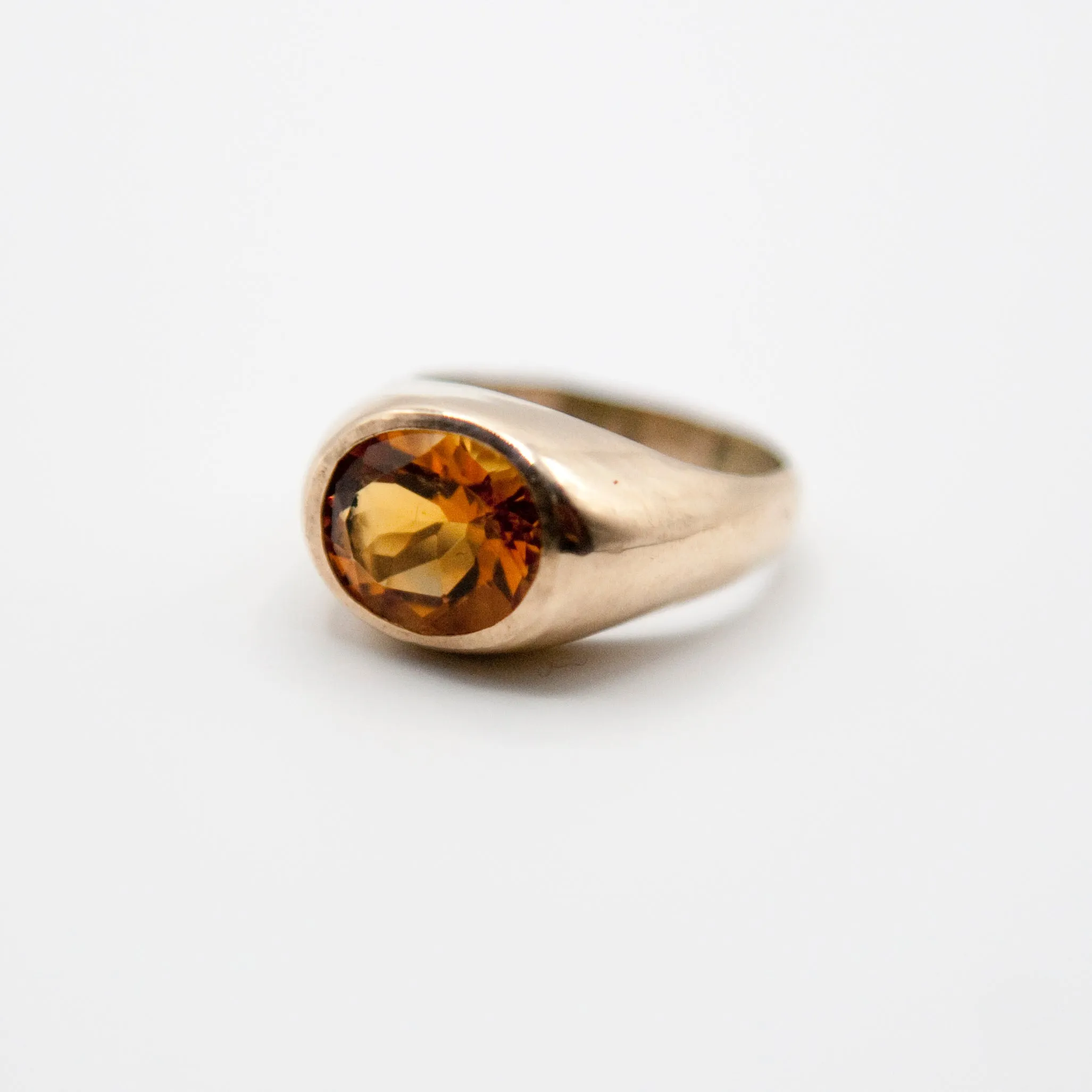 Citrine Signet Ring