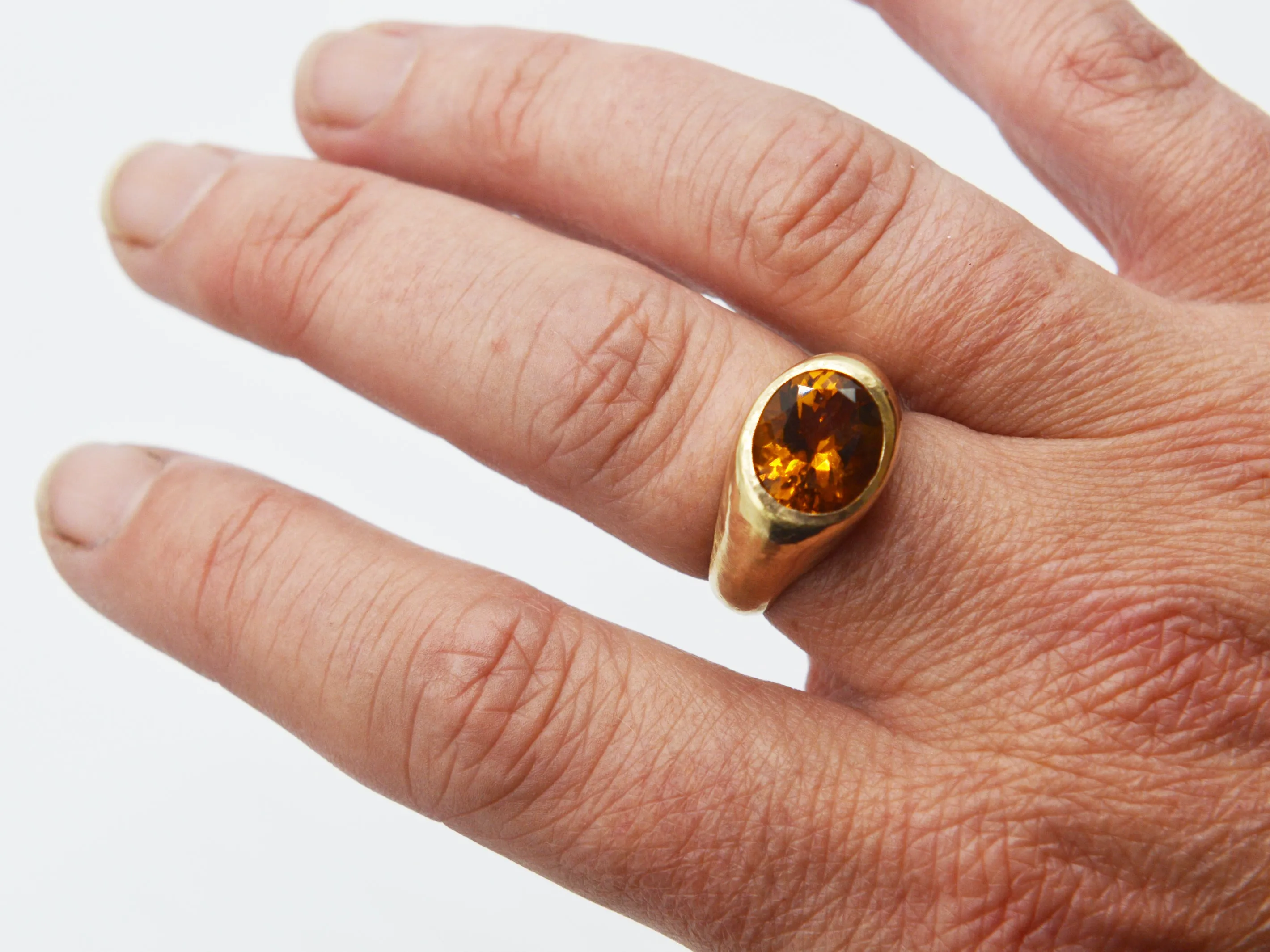 Citrine Signet Ring