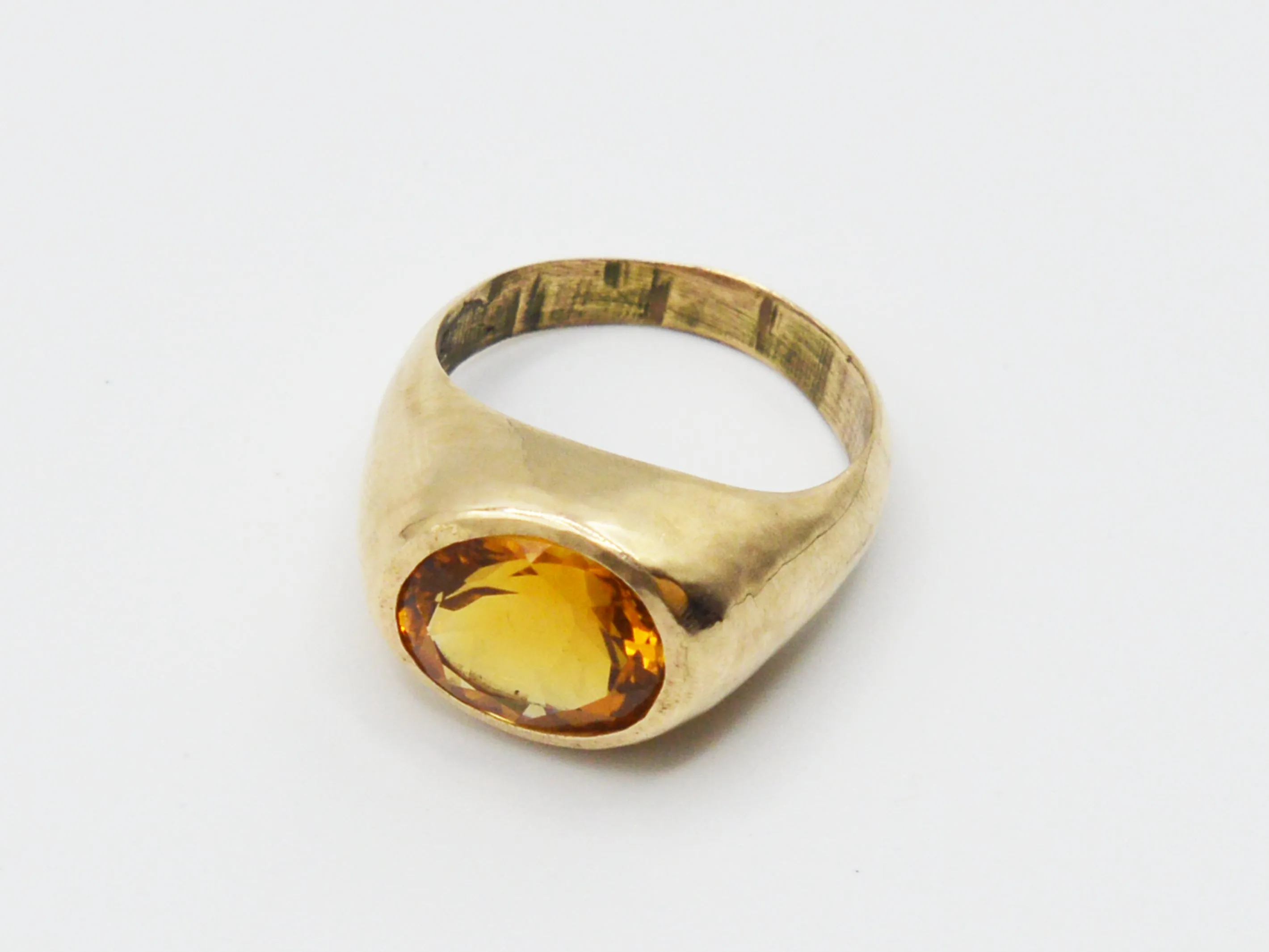 Citrine Signet Ring