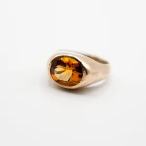 Citrine Signet Ring