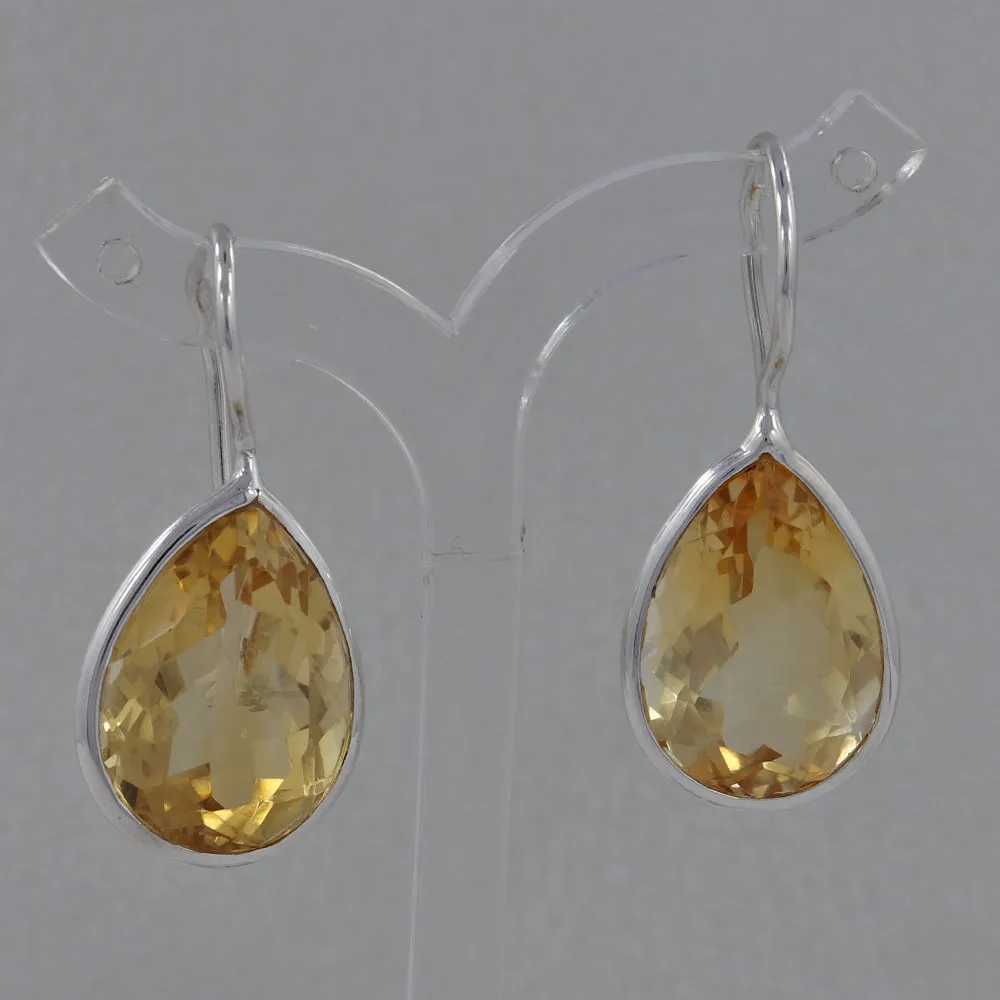 Citrine Silver Earrings
