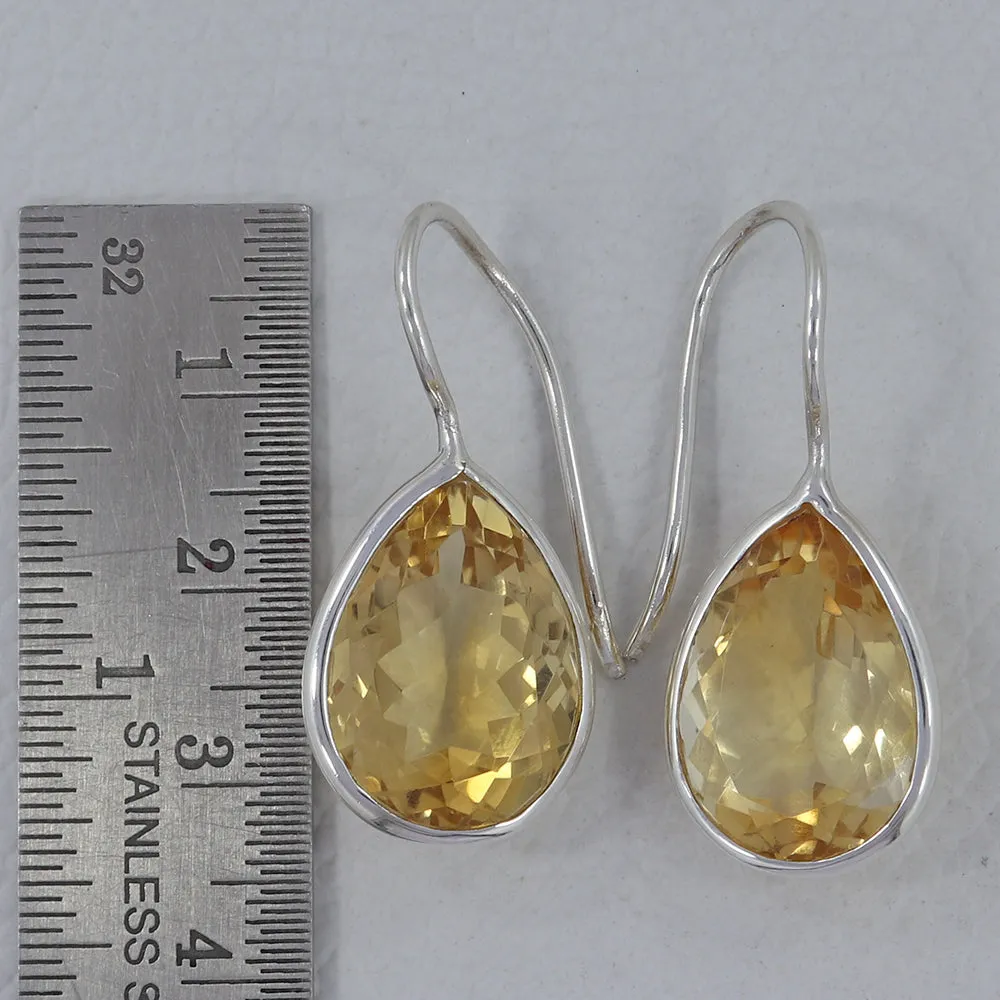 Citrine Silver Earrings