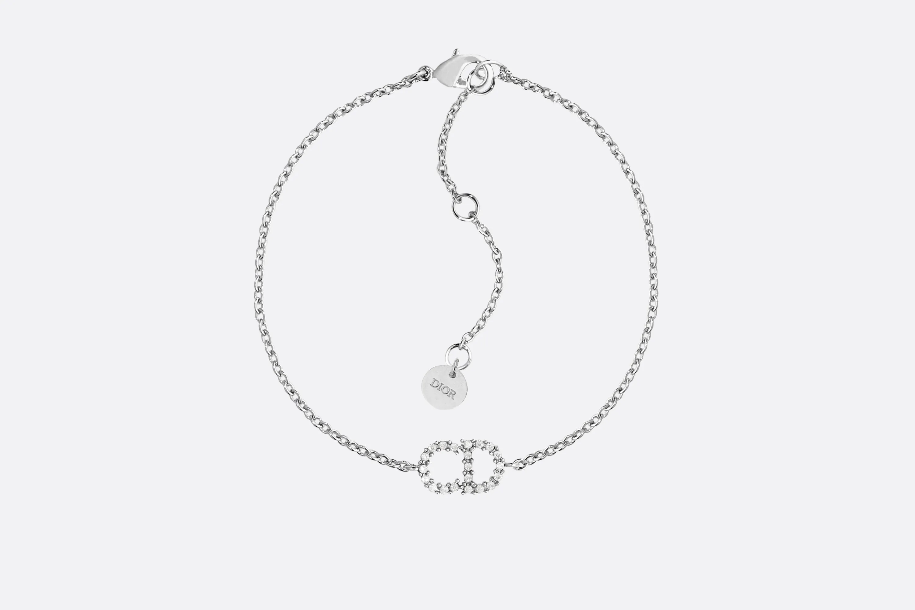 Clair D Lune Bracelet • Palladium-Finish Metal and White Crystals
