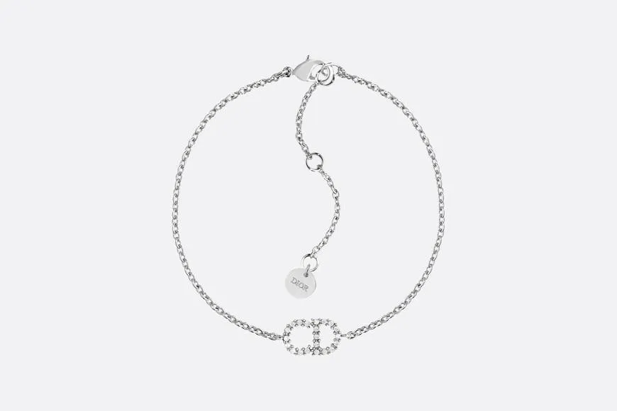 Clair D Lune Bracelet • Palladium-Finish Metal and White Crystals