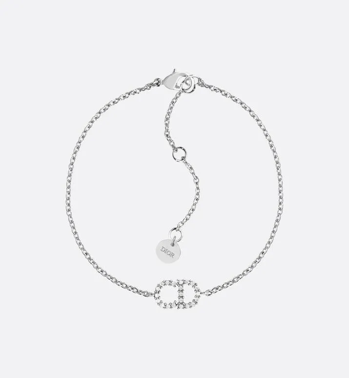 Clair D Lune Bracelet • Palladium-Finish Metal and White Crystals
