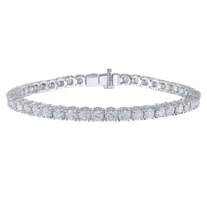 Classic Crescent RoyalT 18K White Gold Diamond Tennis Bracelet