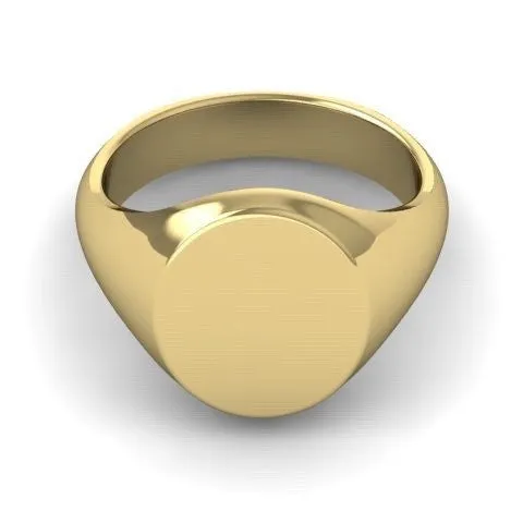 Classic Oval 11mm x 9mm - 9 Carat Yellow Gold Signet Ring