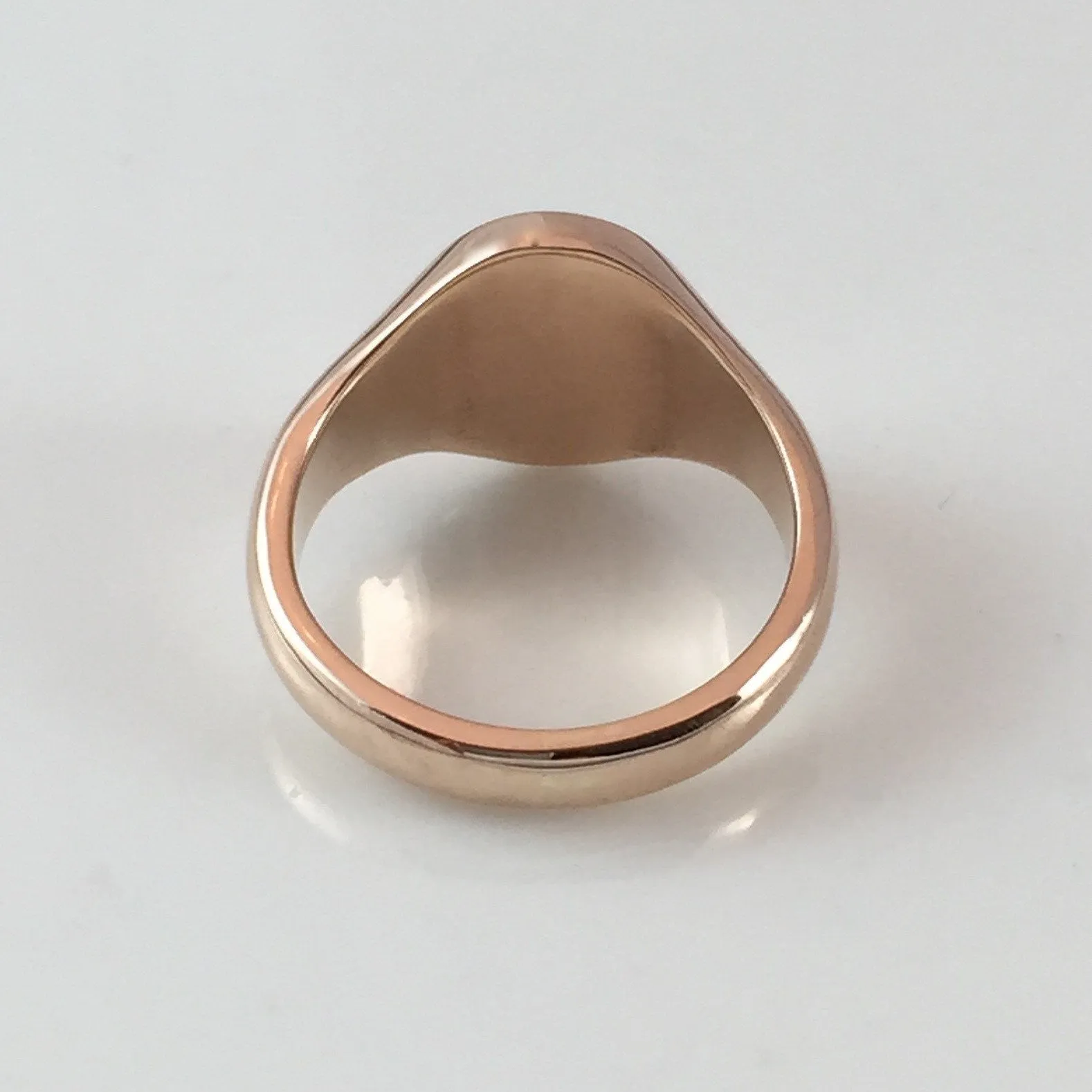 Classic Oval 16mm x 13mm - 9 Carat Rose Gold Signet Ring