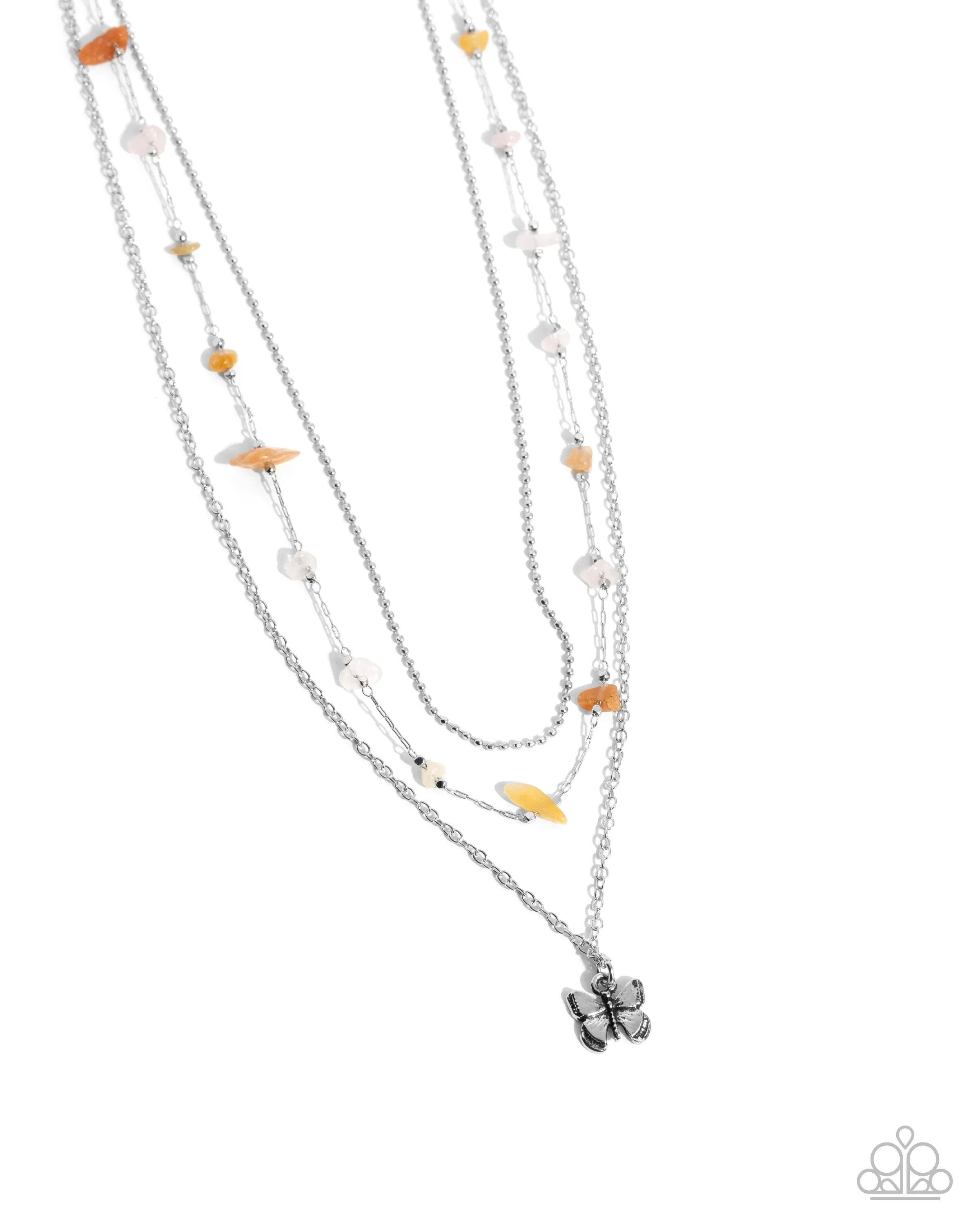 Complete Look - Free-Spirited Favorite Necklace & Free-Spirited Fondness Bracelet - Yellow and Butterfly Set