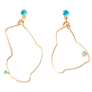 Crazy Hoops with Emerald Moons on Apatites