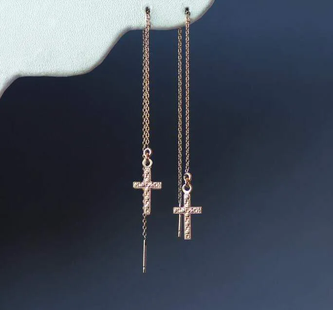 Cross Threader Earrings