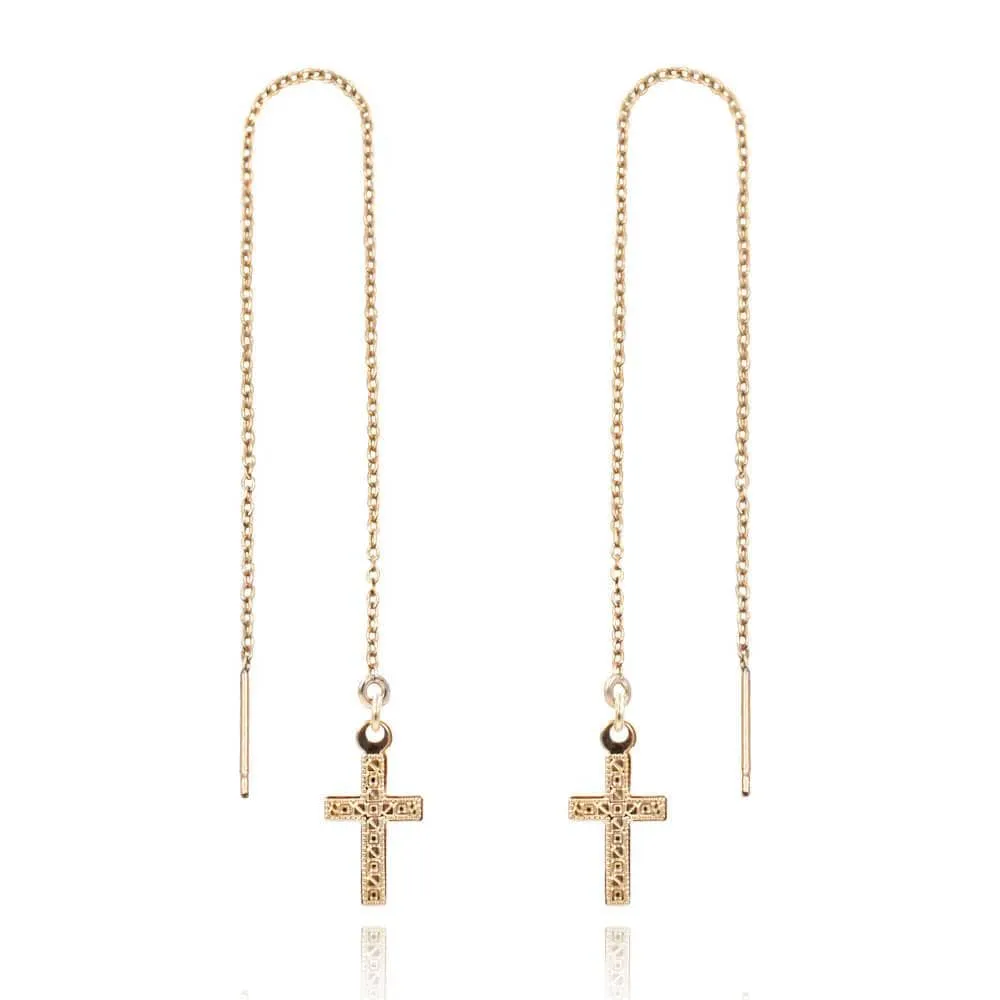 Cross Threader Earrings