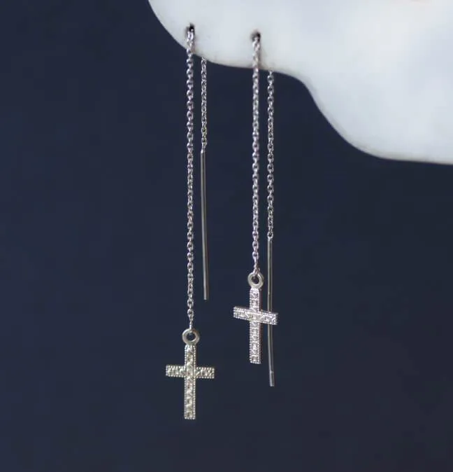 Cross Threader Earrings