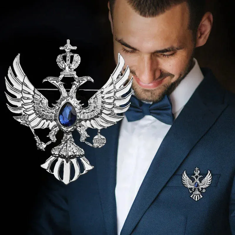 Crystal Eagle Brooches