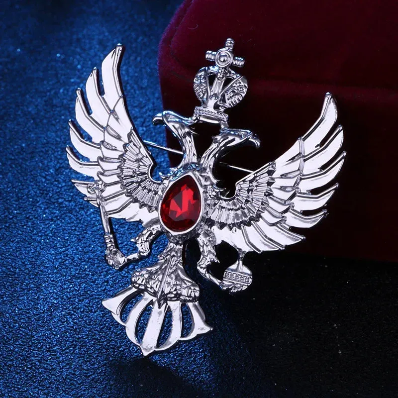 Crystal Eagle Brooches