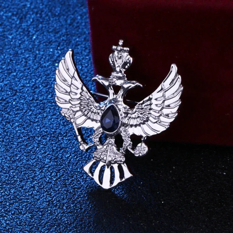 Crystal Eagle Brooches
