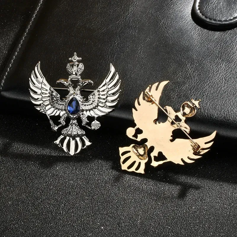 Crystal Eagle Brooches