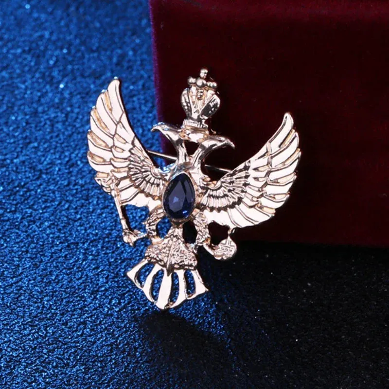 Crystal Eagle Brooches