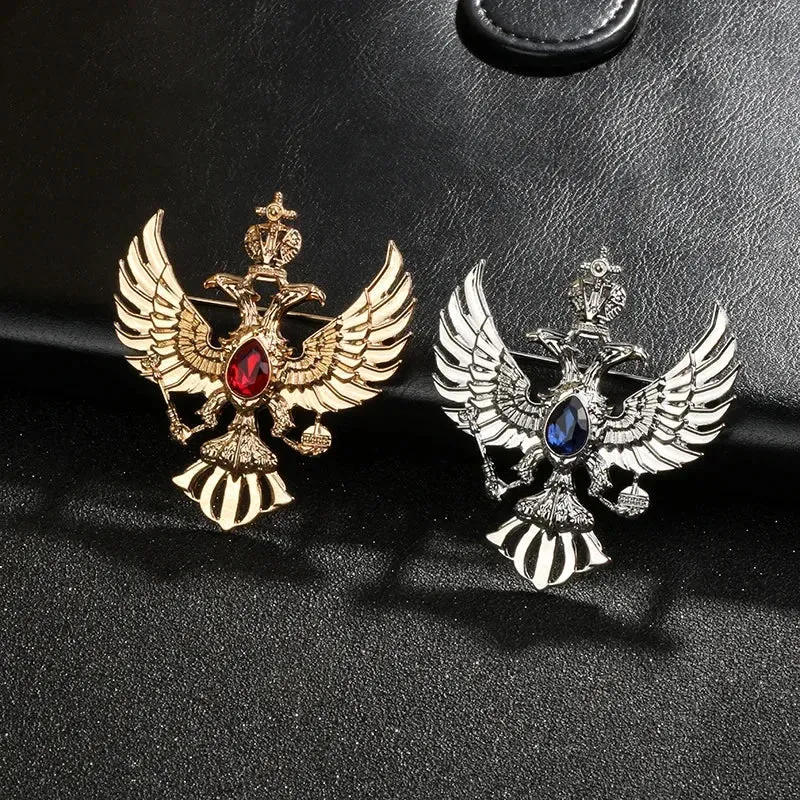Crystal Eagle Brooches