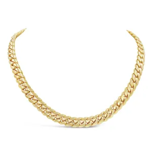 Cuban Link Choker in 14K Solid Gold