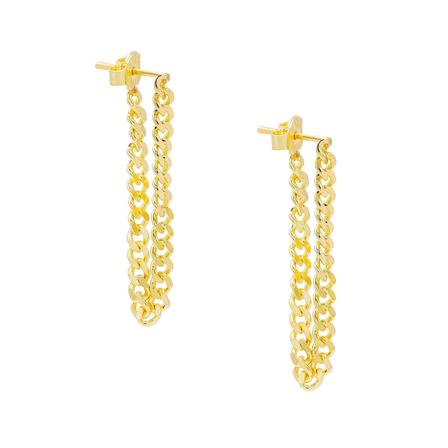 Cuban Link Drop Stud Earring