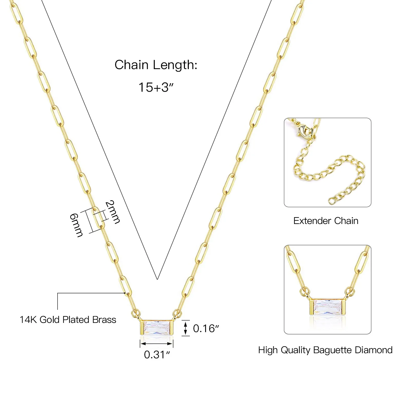 Cubic Zirconia Pendant Necklace