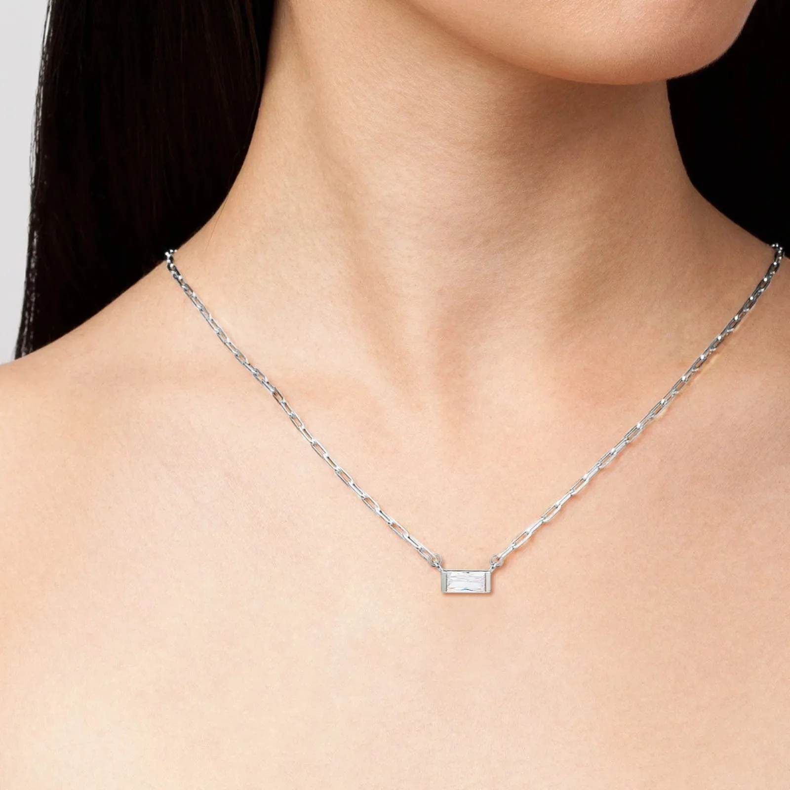 Cubic Zirconia Pendant Necklace