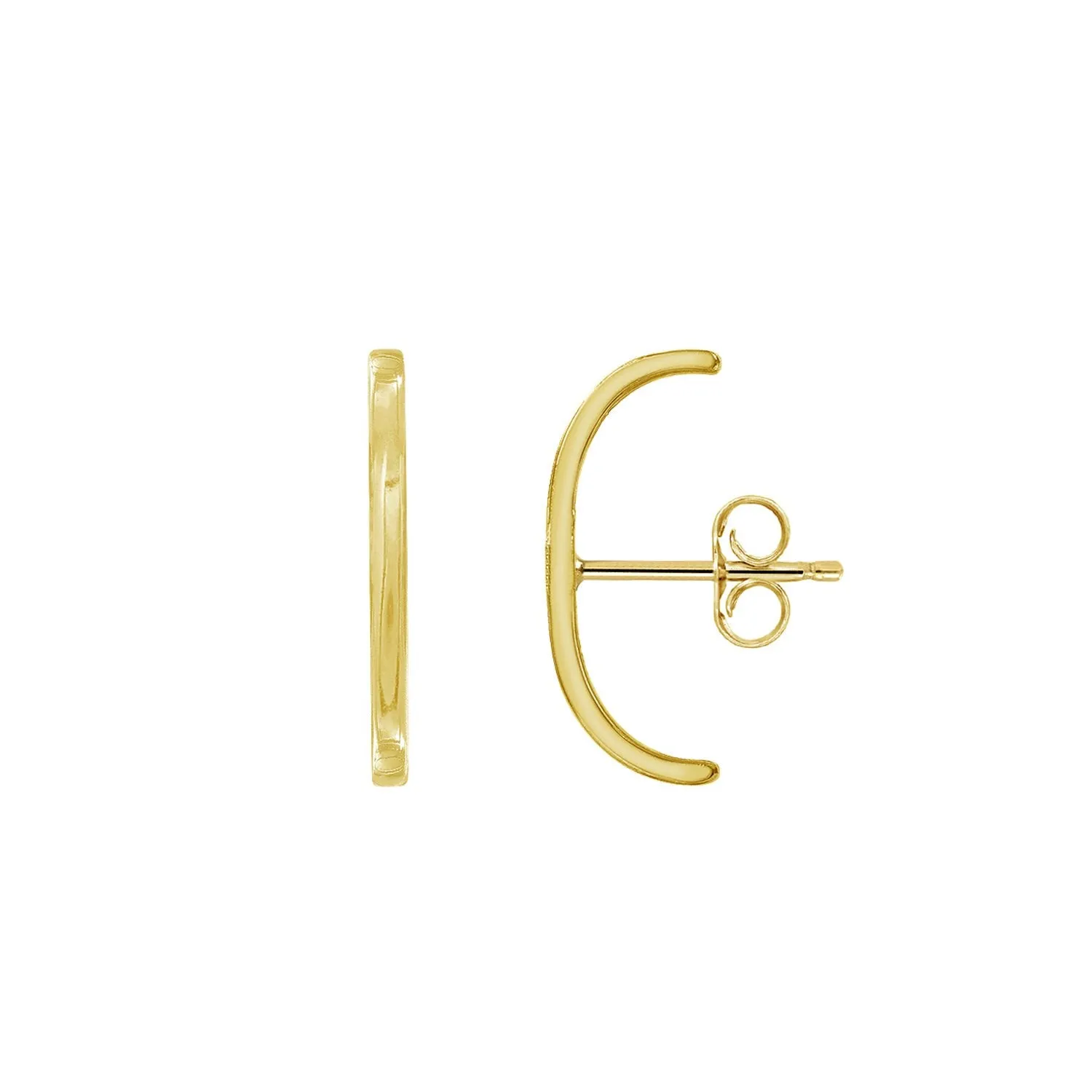 Curved Bar Stud Earrings