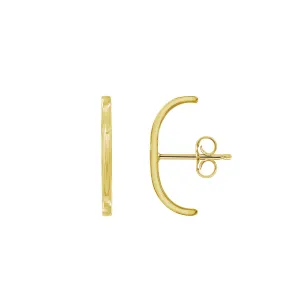 Curved Bar Stud Earrings