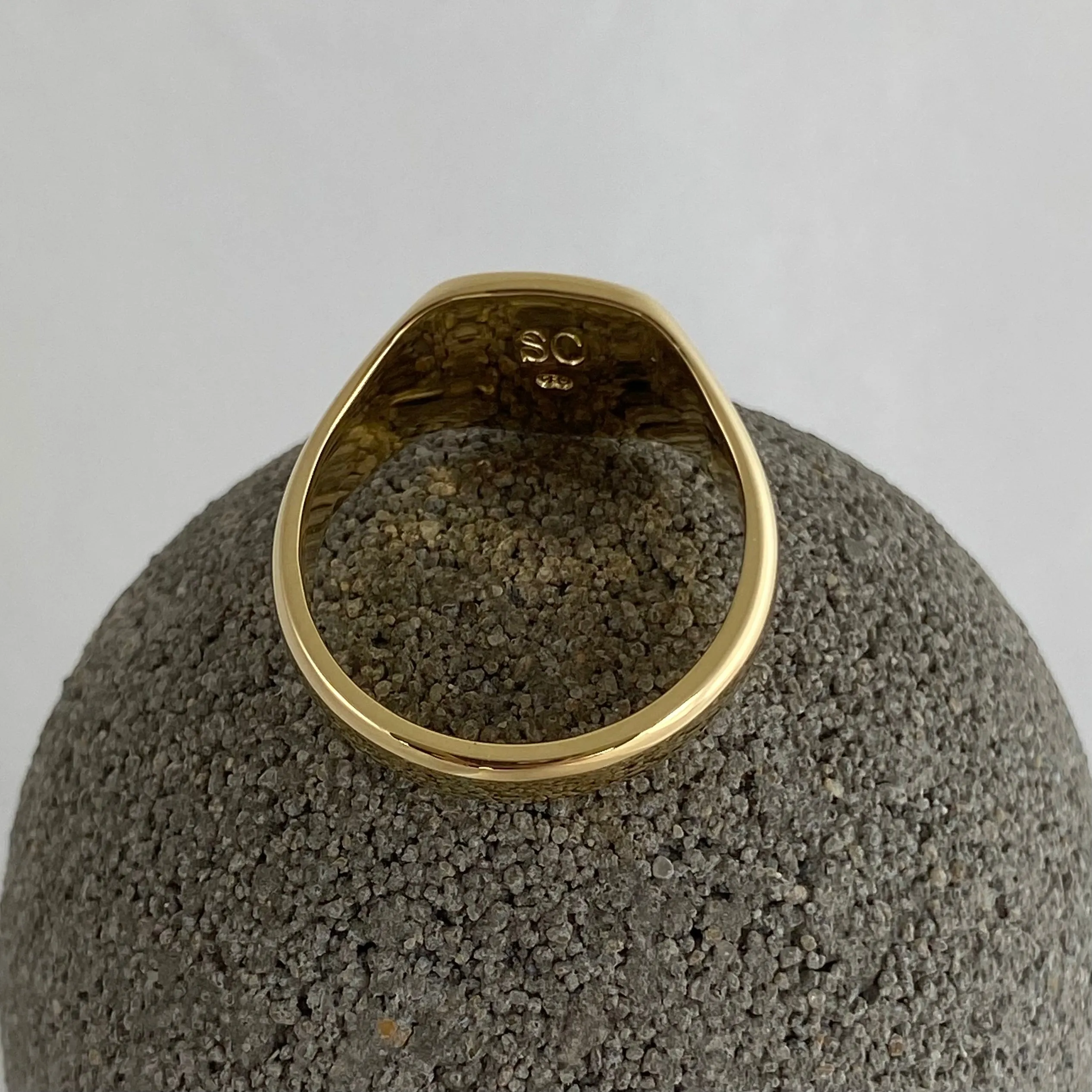 Cushion 12mm x 11mm - 9 Carat Yellow Gold Signet Ring