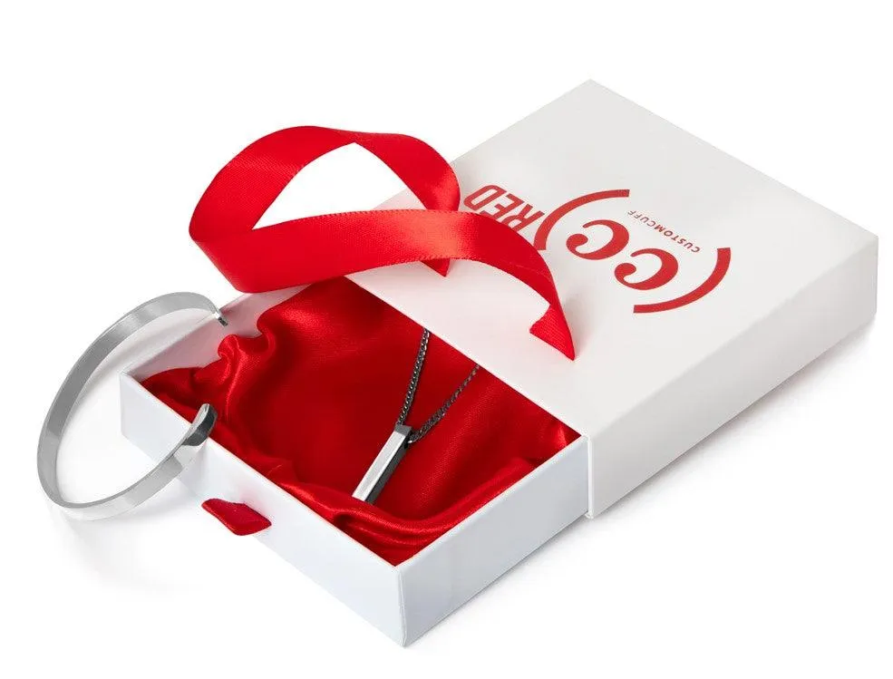 (CUSTOMCUFF)RED Cuff and Bar Necklace Bundle