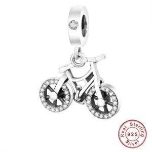 Cycolinks 925 Sterling Silver Bicycle Pendant Charm