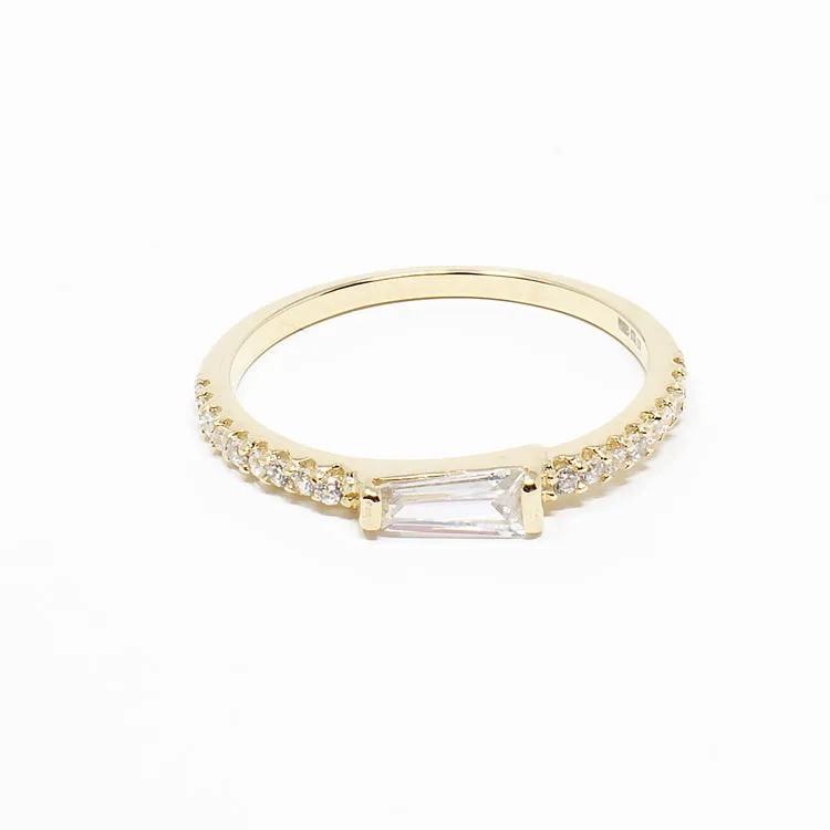 CZ Baguette Stacking Ring - Gold or Silver