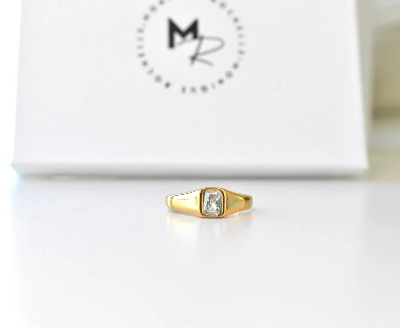 CZ Signet Ring