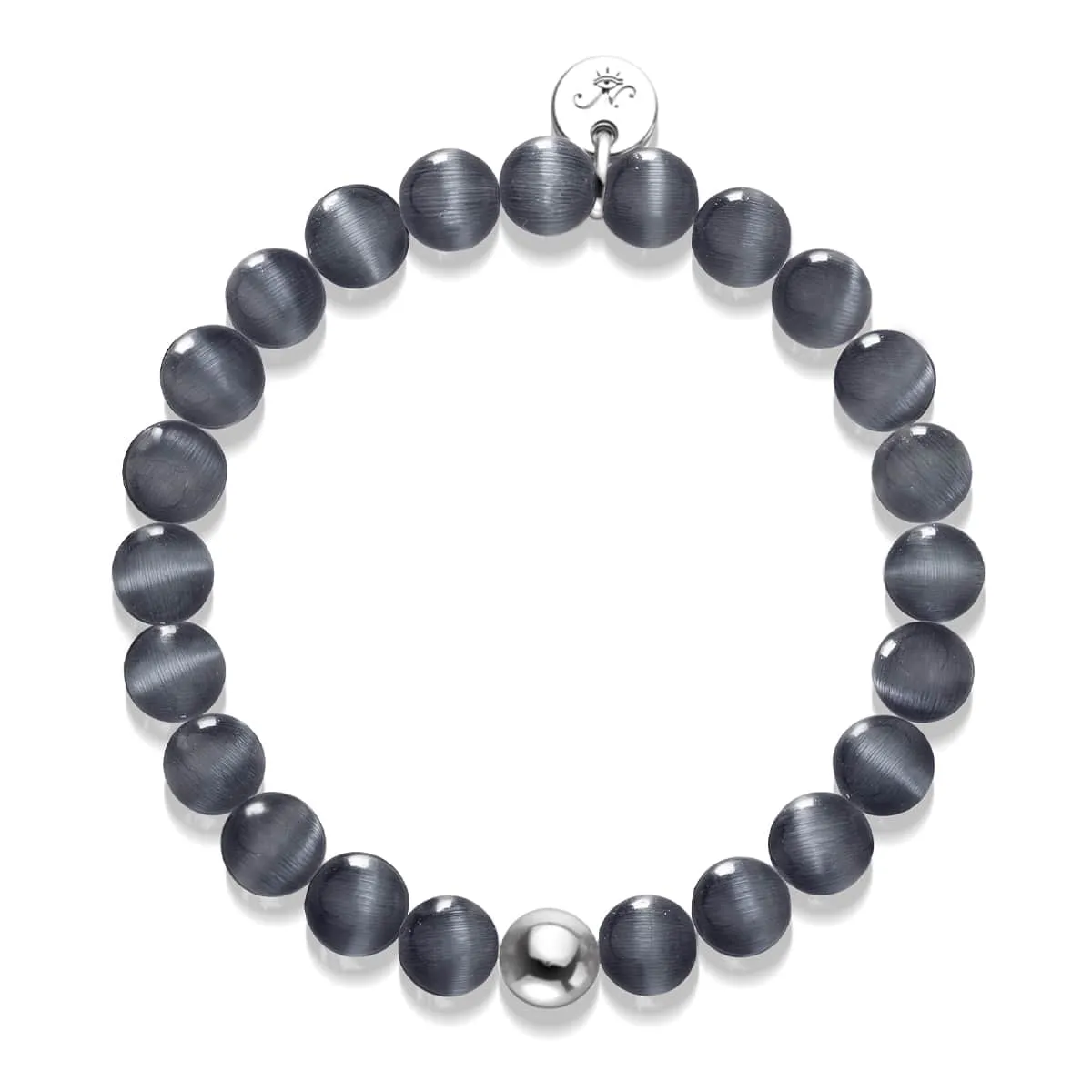Dark and Stormy | .925 Sterling Silver | Cheshire Glass Bracelet