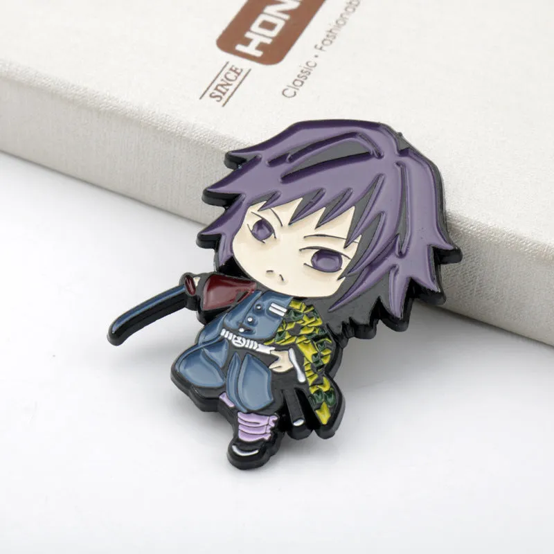 Demon Slayer Yori Zenitsu Inosuke Metal Brooch Pins 3 Pack