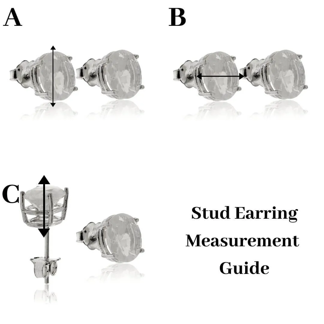 Diamond Bar Stud Earrings