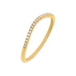 Diamond Curved Ring 14k