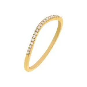 Diamond Curved Ring 14k