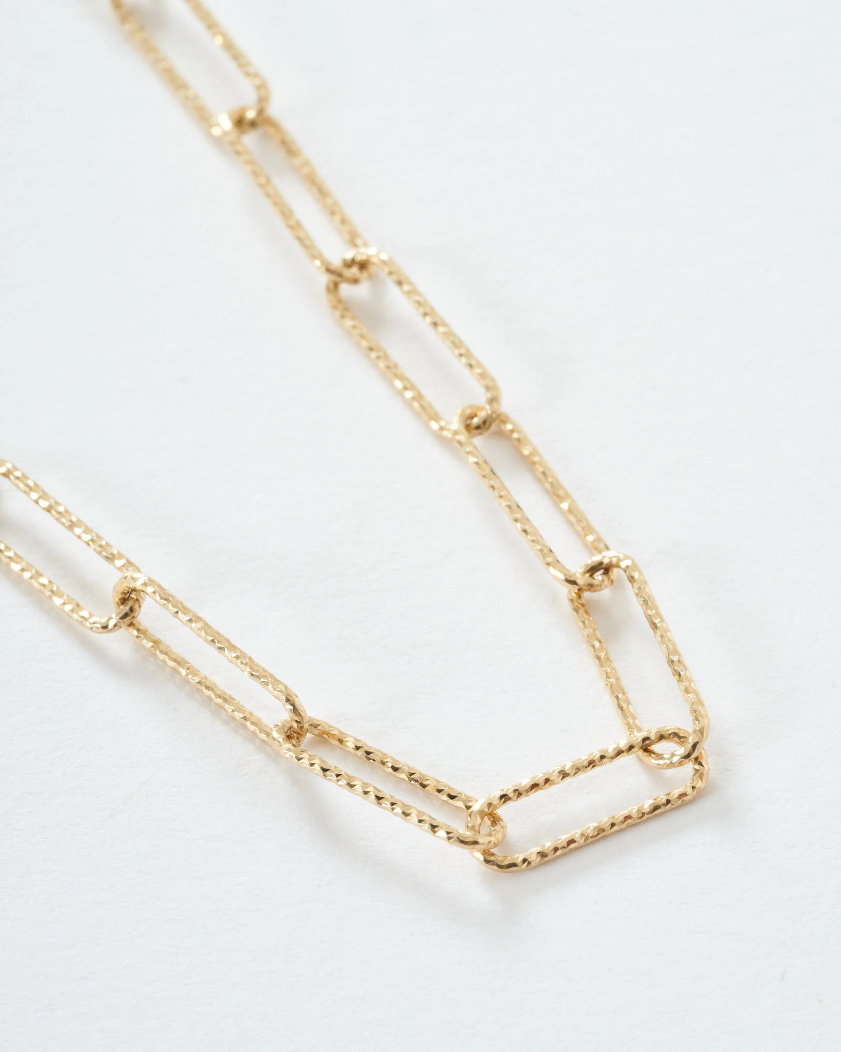 diamond cut paperclip chain