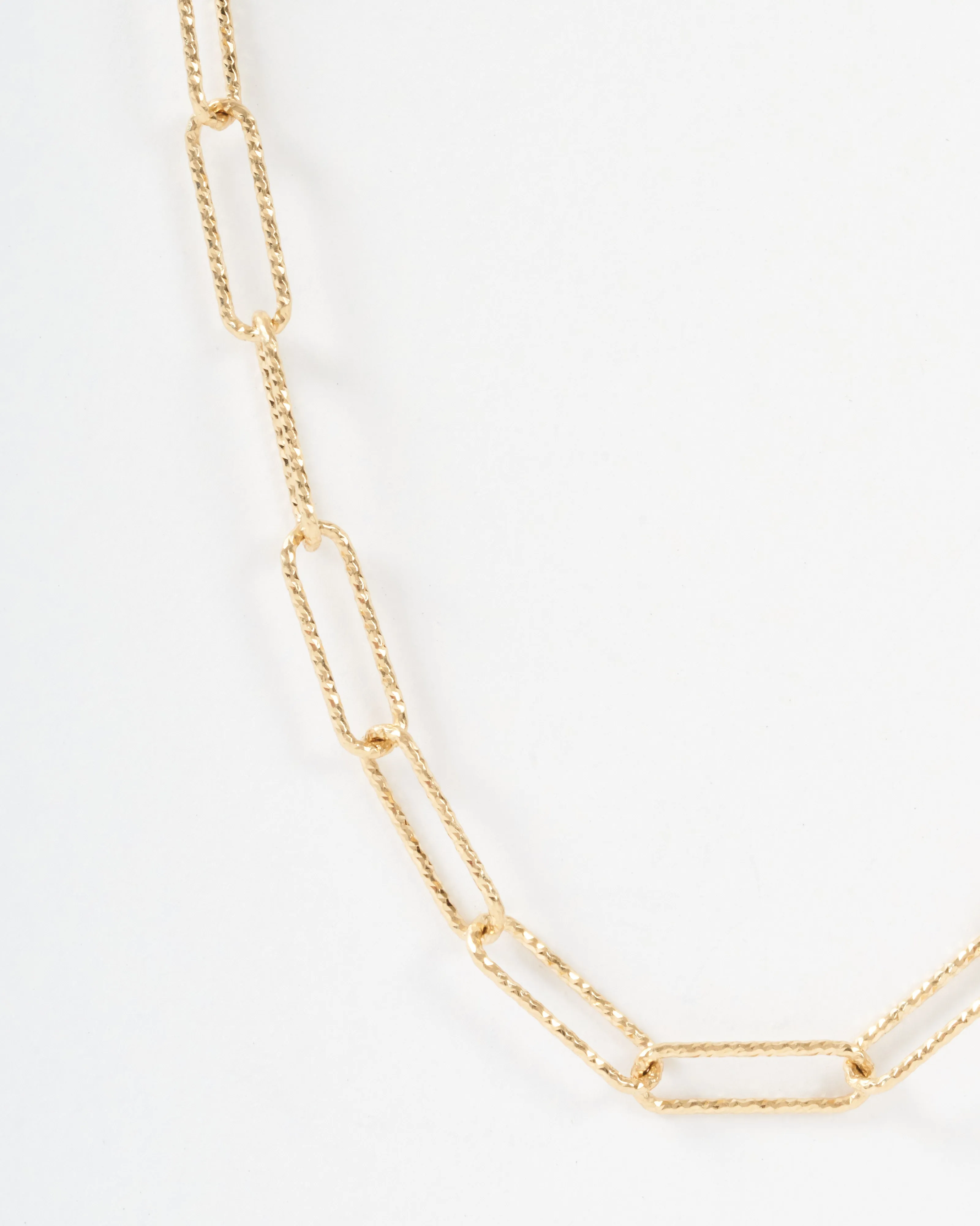 diamond cut paperclip chain