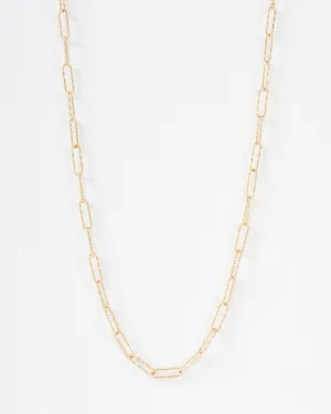 diamond cut paperclip chain