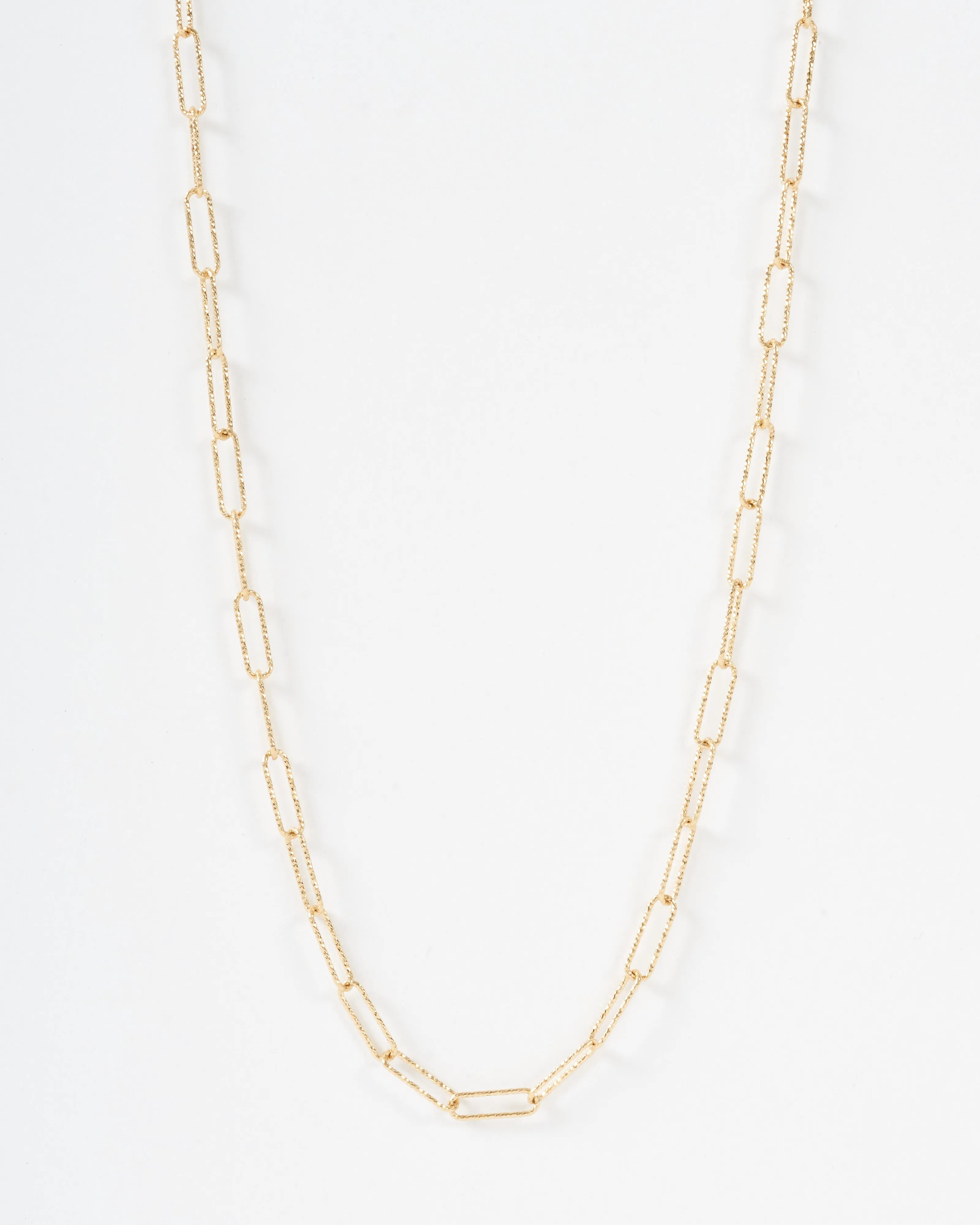 diamond cut paperclip chain